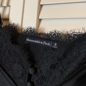 Abercrombie and Fitch Silk Tank with Lace Detail